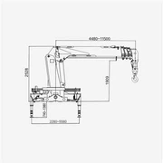 45 tun 8 × 4 teleskopický jeřáb s motorem Cummins 9,5L LHD nebo RHD